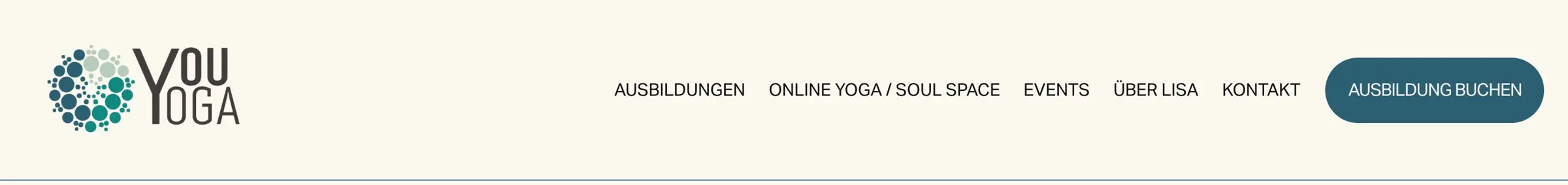 Menü der You-Yoga-Website nach dem Relaunch, 9 Seiten, madea