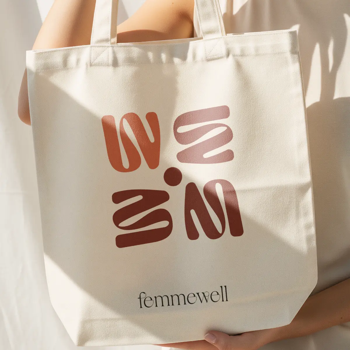 Stofftasche mit dem Muster von femmewell, Frauengesundheit in Wien, madea