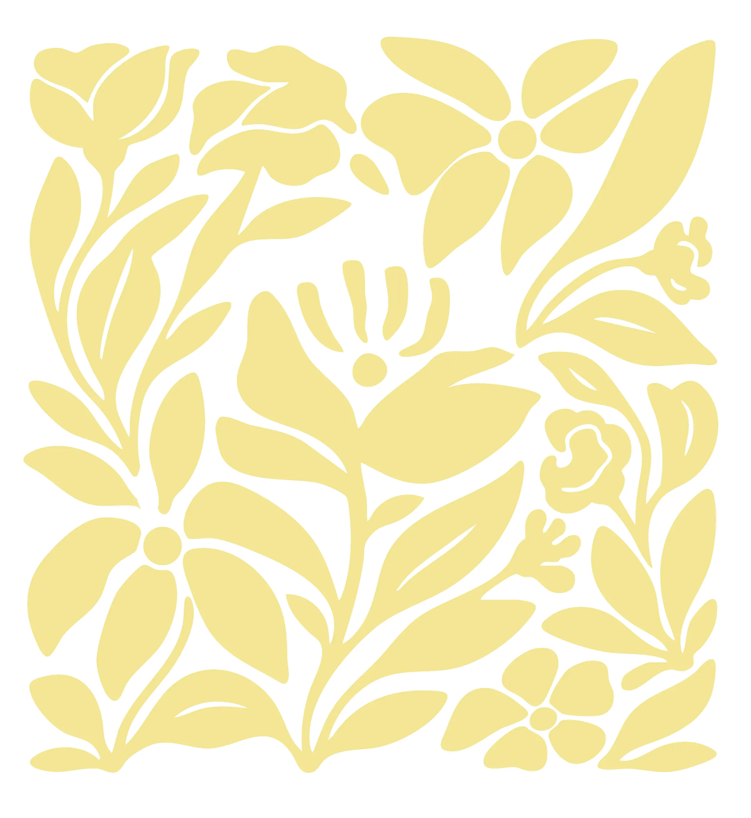 Florales Quadrat von Bloom Bright in Butter Yellow, madea