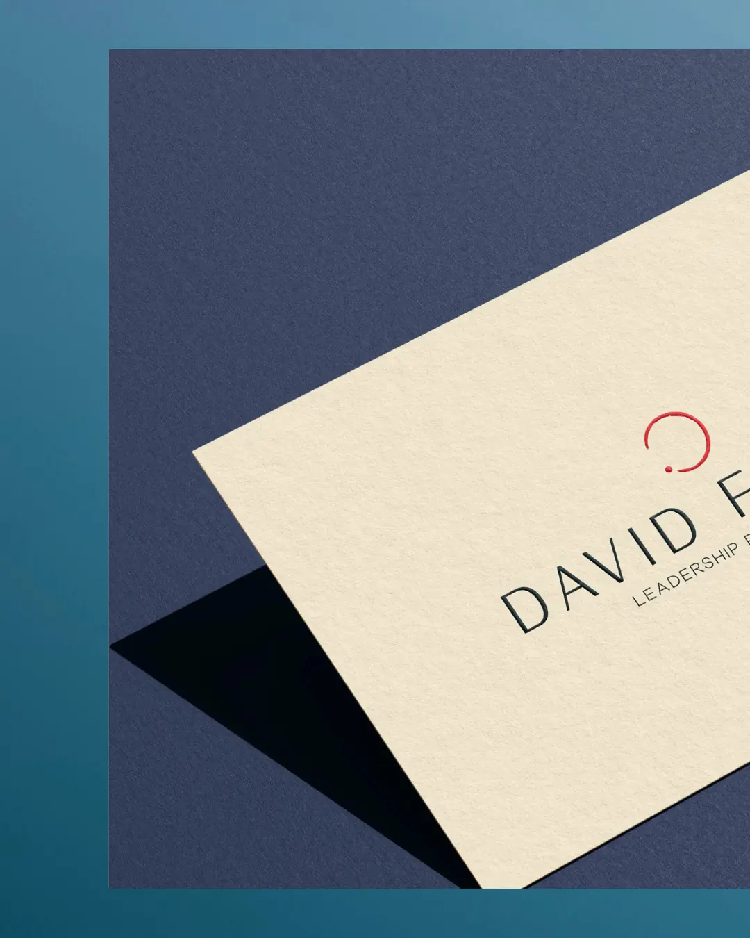Visitenkarte von David Frank auf Nachtblau, madea