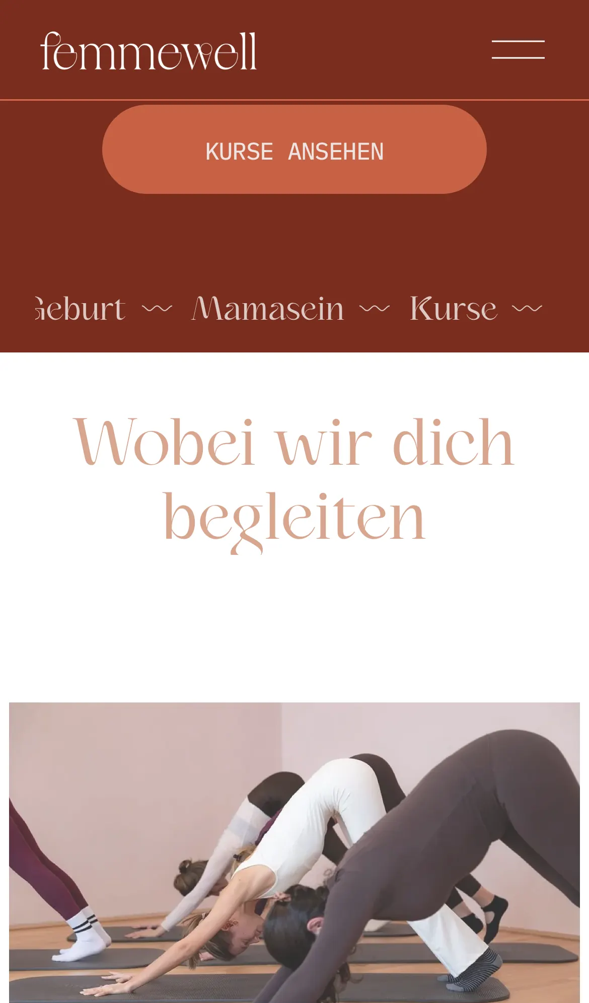 Wobei wir dich begleiten, femmewell.at am Handy, madea