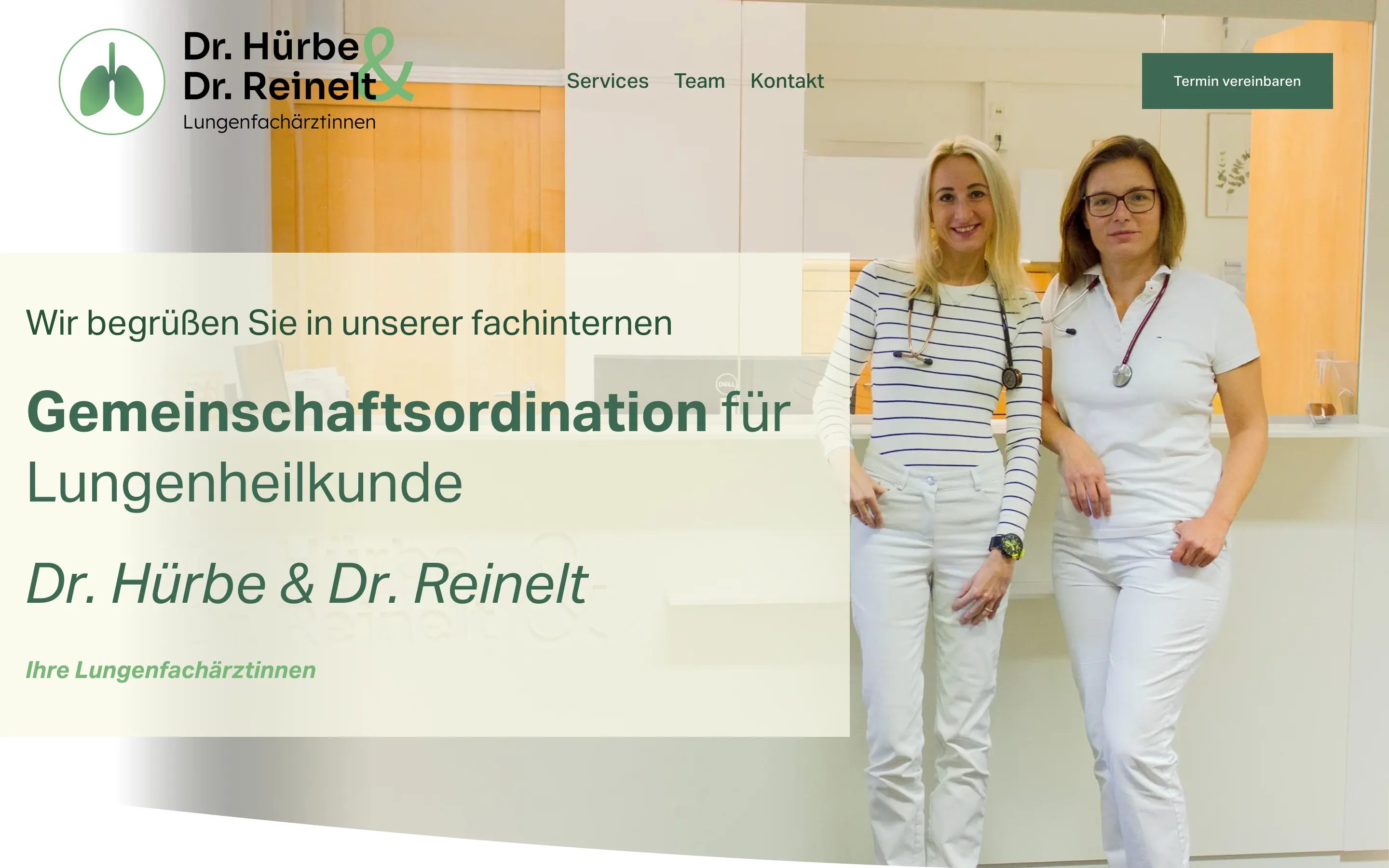 Startseite lungelinz.at: Gemeinschaftsordination für Lungenheilkunde, Dr. Hürbe und Dr. Reinelt, madea