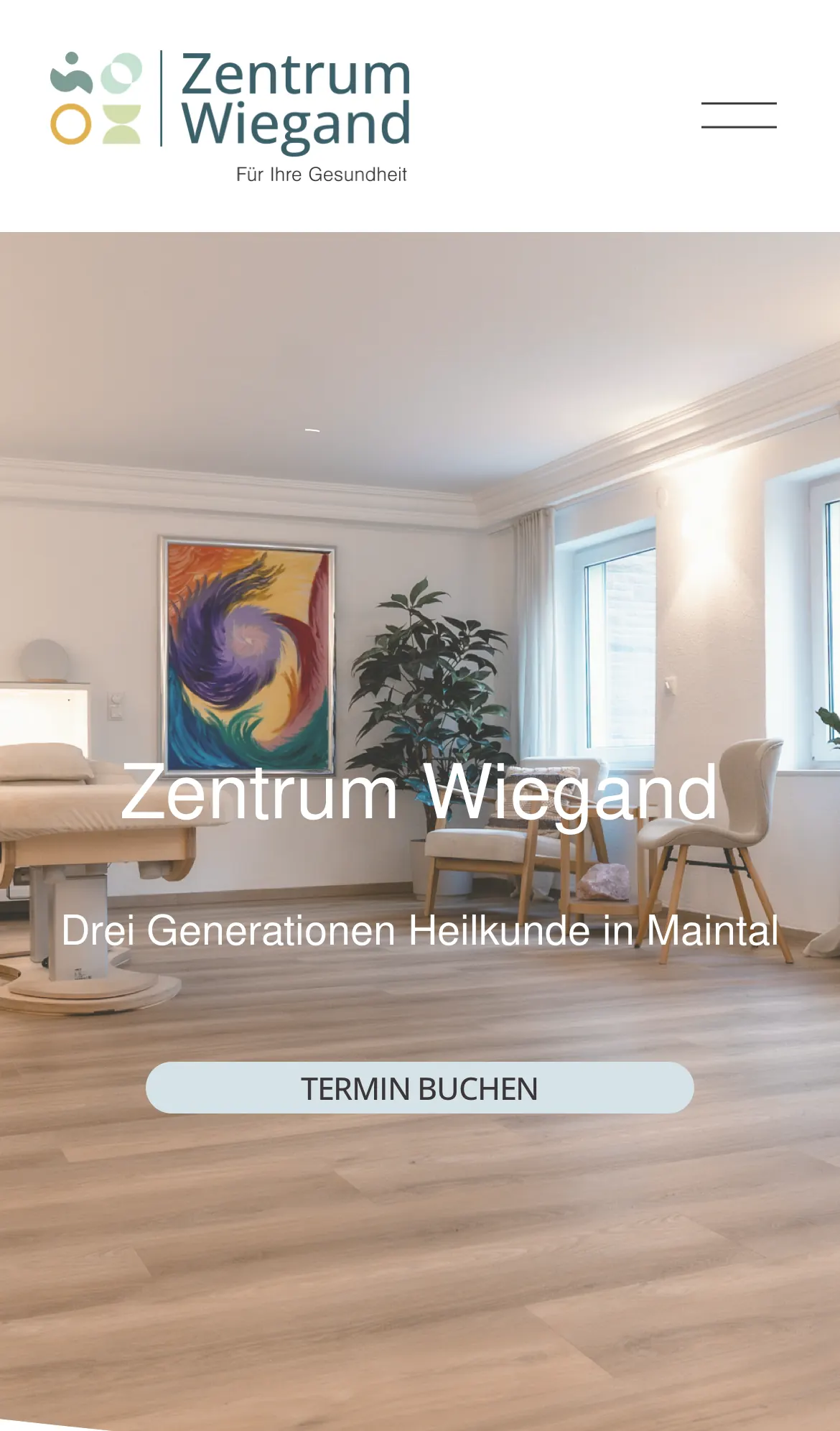 Startseite gesundheit-wiegand.de am Handy, madea